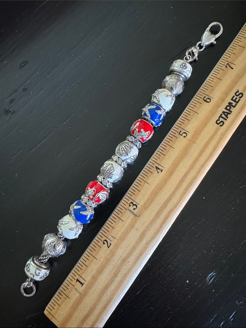 Brighton Nautical Charm Bracelet - 16 Charms - Shells, Anchors, Starfish - Picture 3 of 15